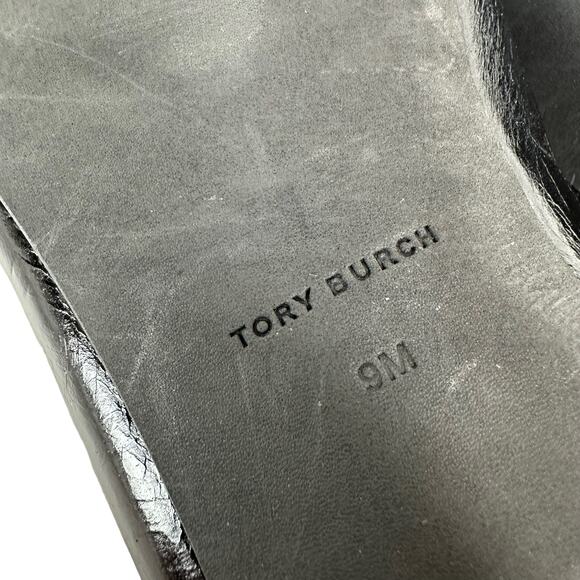 Tory Burch NWOB Georgia Slip-On Ballet Flats Wrinkle Black Size 9M - Picture 11 of 11